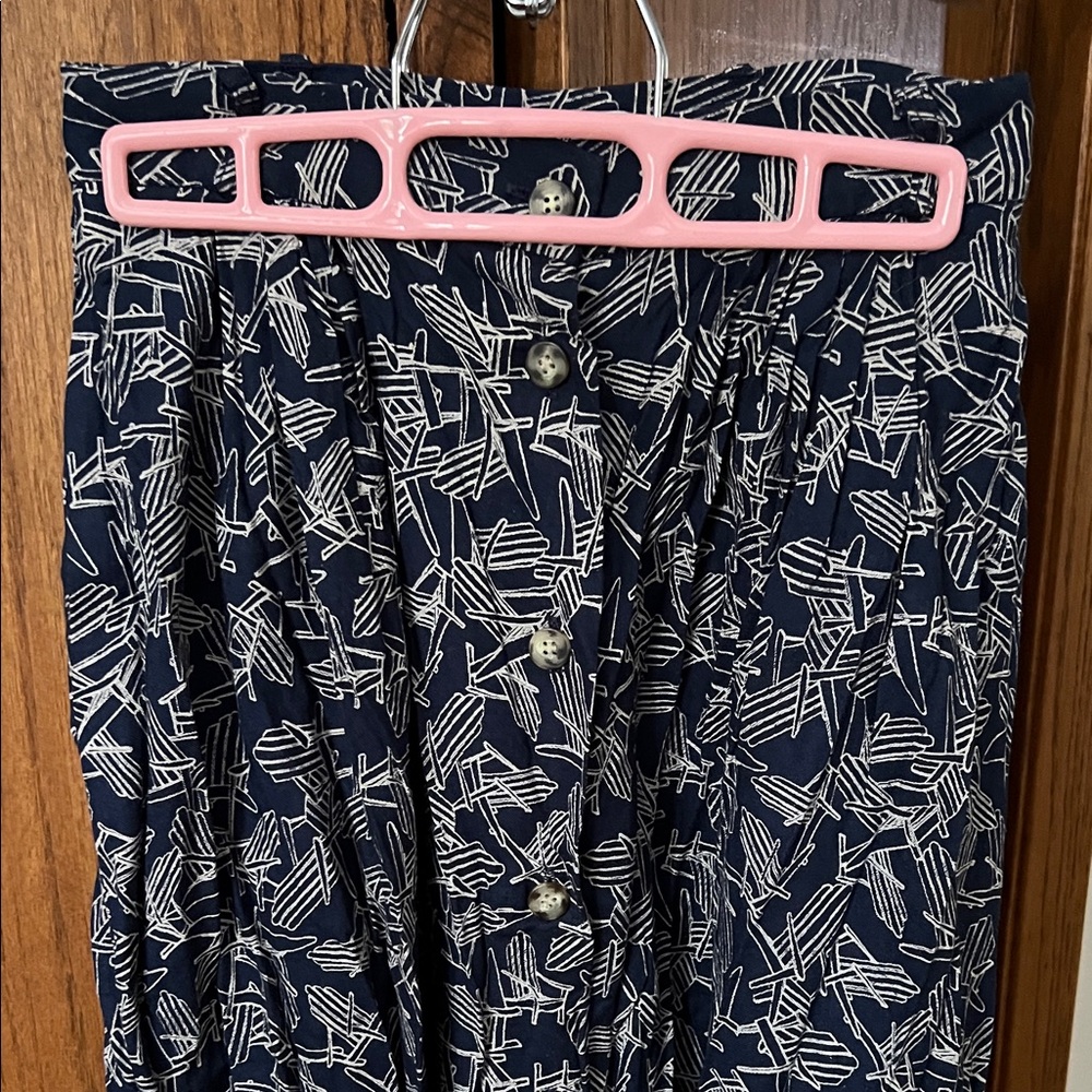 Navy and White Adirondack Patterned Skirt